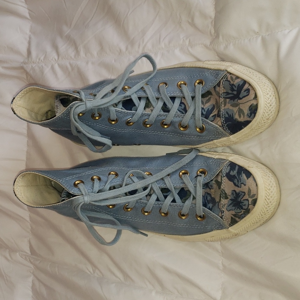 Blue Floral Converse
